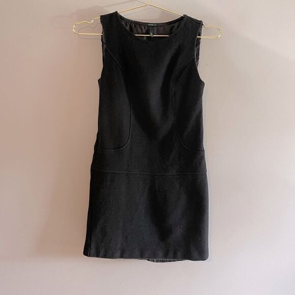 Stile Benetton Sleeveless Wool Mini Dress in Black | SZ XS - Picture 3 of 11